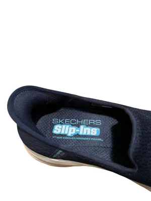 Skechers Women’s Size 8.5‎ Slip-Ins Go Walk Flex No Hands Sneakers Navy Blue thumbnail 4
