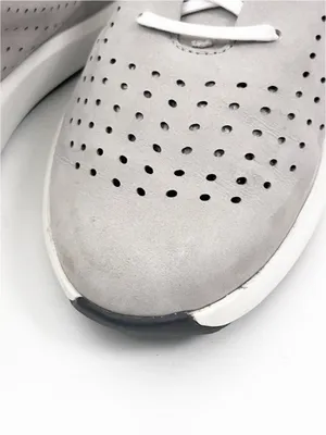 CLARKS Unstructured Gray Perforated Lace Up Shoes Women’s Size 11 Casual Neutral thumbnail 7