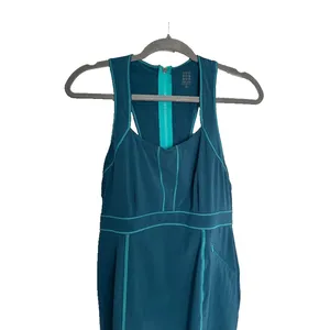 Title Nine Blue Green Athletic Outdoor Zip Pockets Tank Dress Size 8 Golf Tennis thumbnail 2