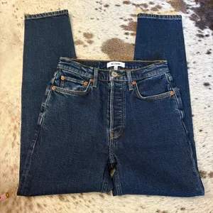 RE/DONE‎ High Rise Ankle Crop Jeans In Dark Rinse Size 26 thumbnail 2