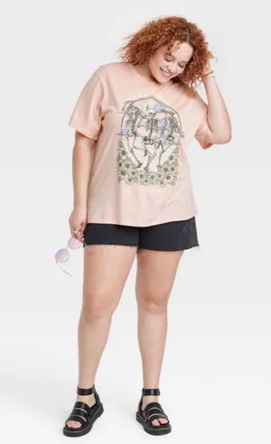 Zoe + Liv Peach Keep Going Skull Tee thumbnail 10