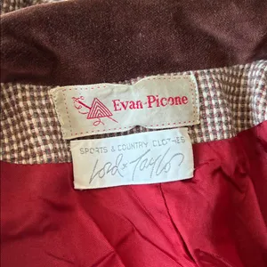 Vintage Evan Picone Lord & Taylor Wool Brown Blazer Jacket Approx 0-2 thumbnail 3