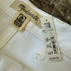 Madewell The '90s Straight Jean Two-Tone Workwear Edition Pants Utility White 30 thumbnail 5