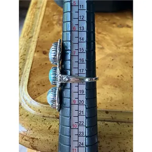 White Buffalo Nevada Turquoise Heart Ring Discounted Size 8 thumbnail 8