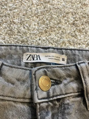 ZARA High Rise TRF Straight Leg Jeans thumbnail 3