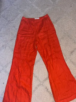 Glassons Wide Leg Linen Pants Orange thumbnail 1