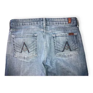 7 for All Mankind Womens medium wash bootcut jeans thumbnail 4