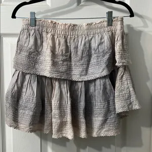 LoveShackFancy Heritage Lace Tiered Mini Skirt – Cottagecore Boho Size Medium thumbnail 3