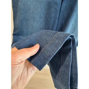 Madewell Emmett Wide-Leg Jeans Blue Patch Pocket High Rise Denim Size 33 Hemmed thumbnail 3