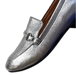 Like New Johnston & Murphy Leather Ali Bit Loafers Silver Size 9.5 Retail $158 thumbnail 7