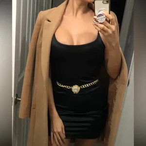 Black silky bodycon mini dress thumbnail 5