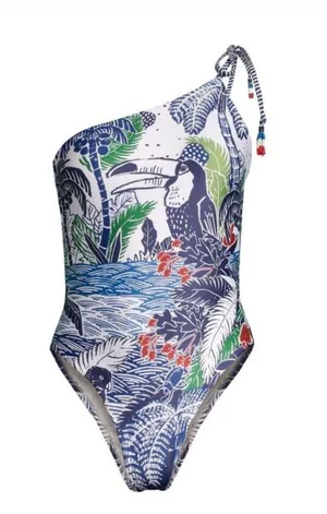 Farm Rio Tropical Print One Piece Swimsuit, Size XS thumbnail 2