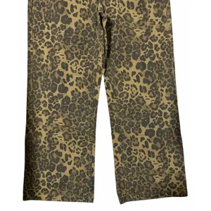 AELFRIC EDEN Jeans Denim Leopard Print Brown‎ Camo Baggy Wide Leg Unisex Size 34 thumbnail 5