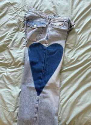 Revice Denim Light Wash Heart TLC LUVR Jeans thumbnail 11