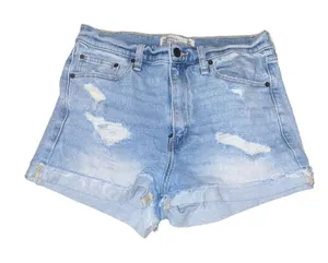abercrombie and fitch high rise jean shorts size 27/4 thumbnail 1