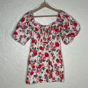 Zara Caroline Floral Puff Sleeve Dress Romantic Garden‎ Party Women XS thumbnail 6
