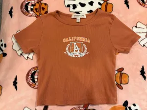 Ross burnt orange baby tee  thumbnail 1