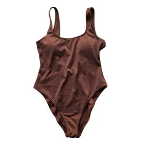 Aerie One Piece Cheekiest Swimsuit Pique Babewatch Brown Size Large Swimwear thumbnail 4