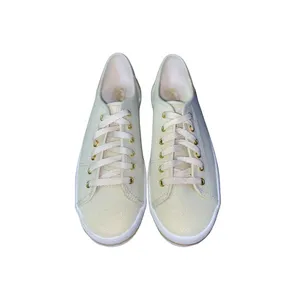 Keds Sneakers Womens 9 Used Cream Gold Shimmer Excellent Used Condition thumbnail 2