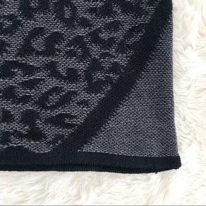 R+J COUTURE Leopard Print Sweater‎ Dress Fitted Raglan Sleeve Black Gray Small thumbnail 5