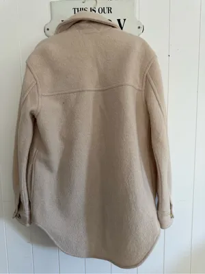 Wilfred Free XS Beige Teddy Shacket with Chest Pockets thumbnail 6