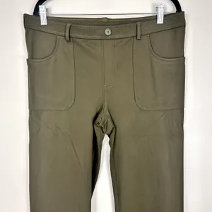 Halara Flare Pullon Dark Green 4 Way Stretch Trousers XL NWT Athleisure Travel thumbnail 7