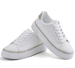 SheIn White Platform Lace Up Fashion Sneakers thumbnail 2