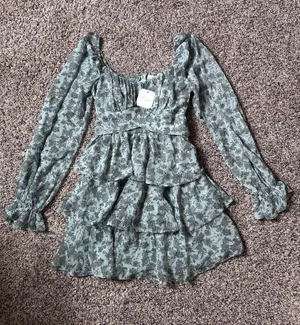 Altar'd State Sage Green Layered Dress thumbnail 1