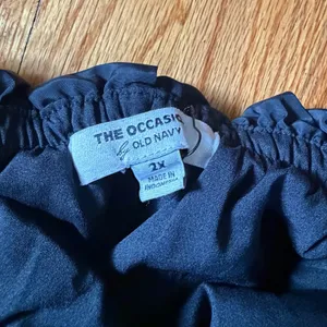 Old Navy The Occasion Bubble Skirt 2X Navy Blue Drawstring Waist Mini dress thumbnail 2