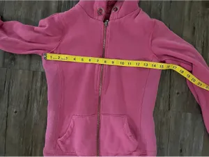 Kirra Vintage Y2K Hot Pink Zip Up Hoodie Sherpa Lined Xs thumbnail 5