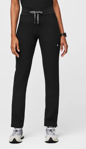 FIGS Black XS FREEx™ Lined Yola™ High-Waisted Scrub Pants thumbnail 1