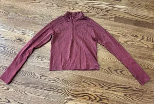 Lululemon Women's Maroon Quarter-Zip Pullover thumbnail 1