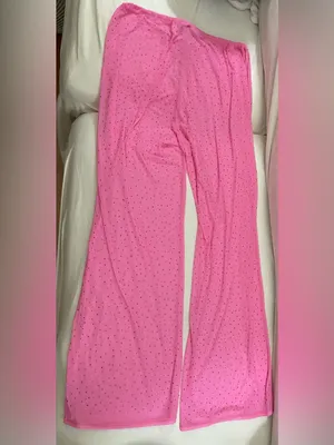 Skims NWT Mesh Rhinestone Swim Cover Up Pants Taffy Pink Size 3X thumbnail 5
