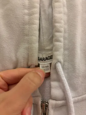 Garage White Cropped Zip Up  thumbnail 2
