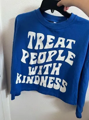 Treat People With Kindness blue sweatshirt thumbnail 4