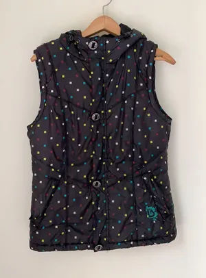 Burton Sly Puff Vest Black Polka Dot Size Medium thumbnail 2