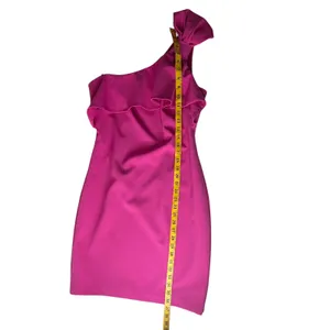 Vince Camuto One Shoulder Bow Pink Sheath Dress Size 6 Cocktail Wedding Evening thumbnail 12
