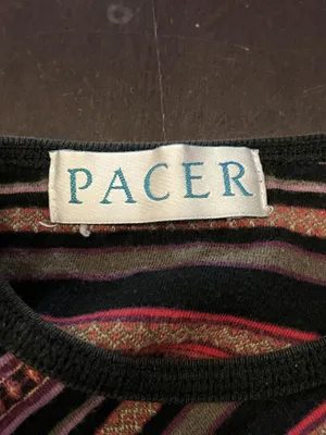 Vintage Pacer Shirt Womens Medium Multicolor Striped Crewneck Retro Tee 90s thumbnail 6