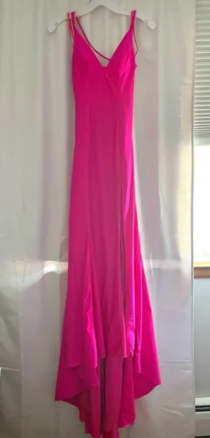 Dave and Johnny Hot Pink Prom Dress thumbnail 2