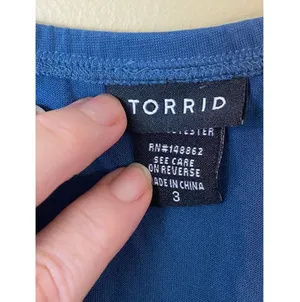 Torrid Blue Baby Doll Top Size 3X thumbnail 5