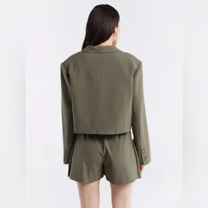 Lattelier SET Olive Green Blazer Short 2 Piece Set‎ Women’s Size S thumbnail 4