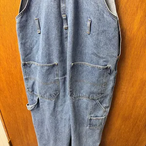 Disney Vintage 90s Mickey Unlimited Denim Jean Carpenter Overalls Blue Large thumbnail 6