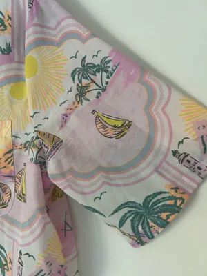 Cynthia Rowley Tropical Print Button Pajama Top Women’s Size Medium thumbnail 3
