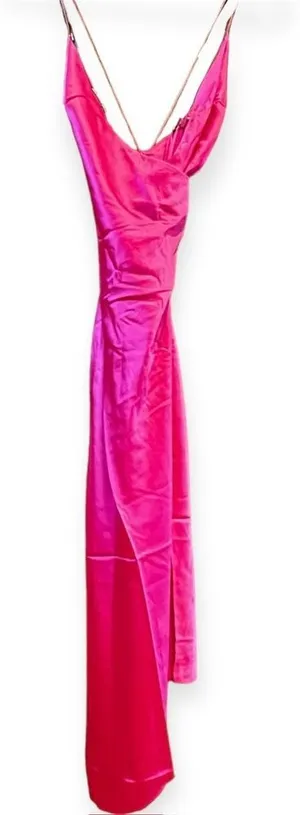 Retrofête NWT SER.O.YA Emma Silk Dress in Fuchsia Purple Women’s Size XS thumbnail 1