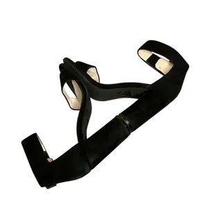 Jeffrey Campbell Lindsay Black Suede Heeled Sandals With Ankle Strap 5 Classic thumbnail 11