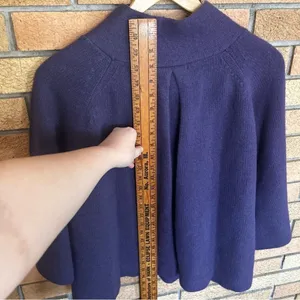 Elena Solano Angora Lambs Wool Sweater Cape Size PXL Purple Academia Shrug thumbnail 6