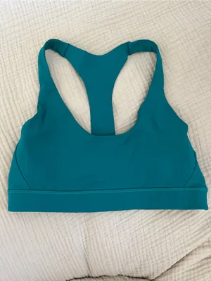 LULULEMON Break Free Bra Nulux in Teal Green Sz. 8 thumbnail 4