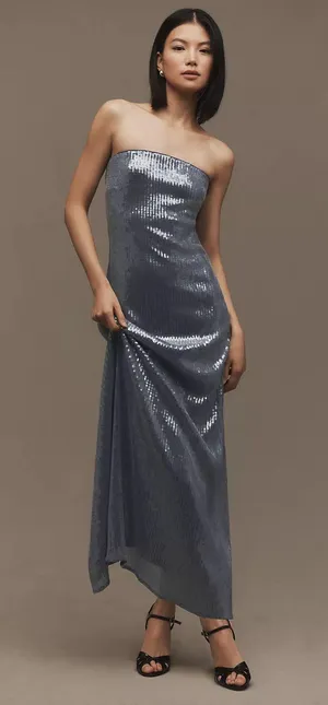 Anthropologie Hutch Strapless Sequin Dress thumbnail 1