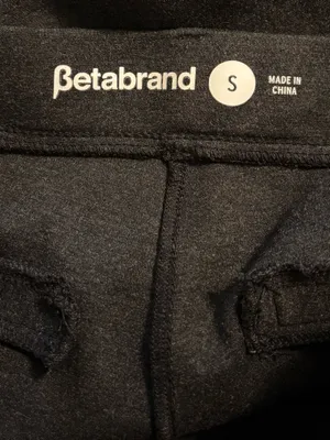 Betabrand 7-Pocket Dress Pant Yoga Pant Straight (Charcoal) size small thumbnail 5