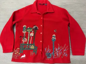 Take Two Red Fleece Bird Jacket, XL thumbnail 1